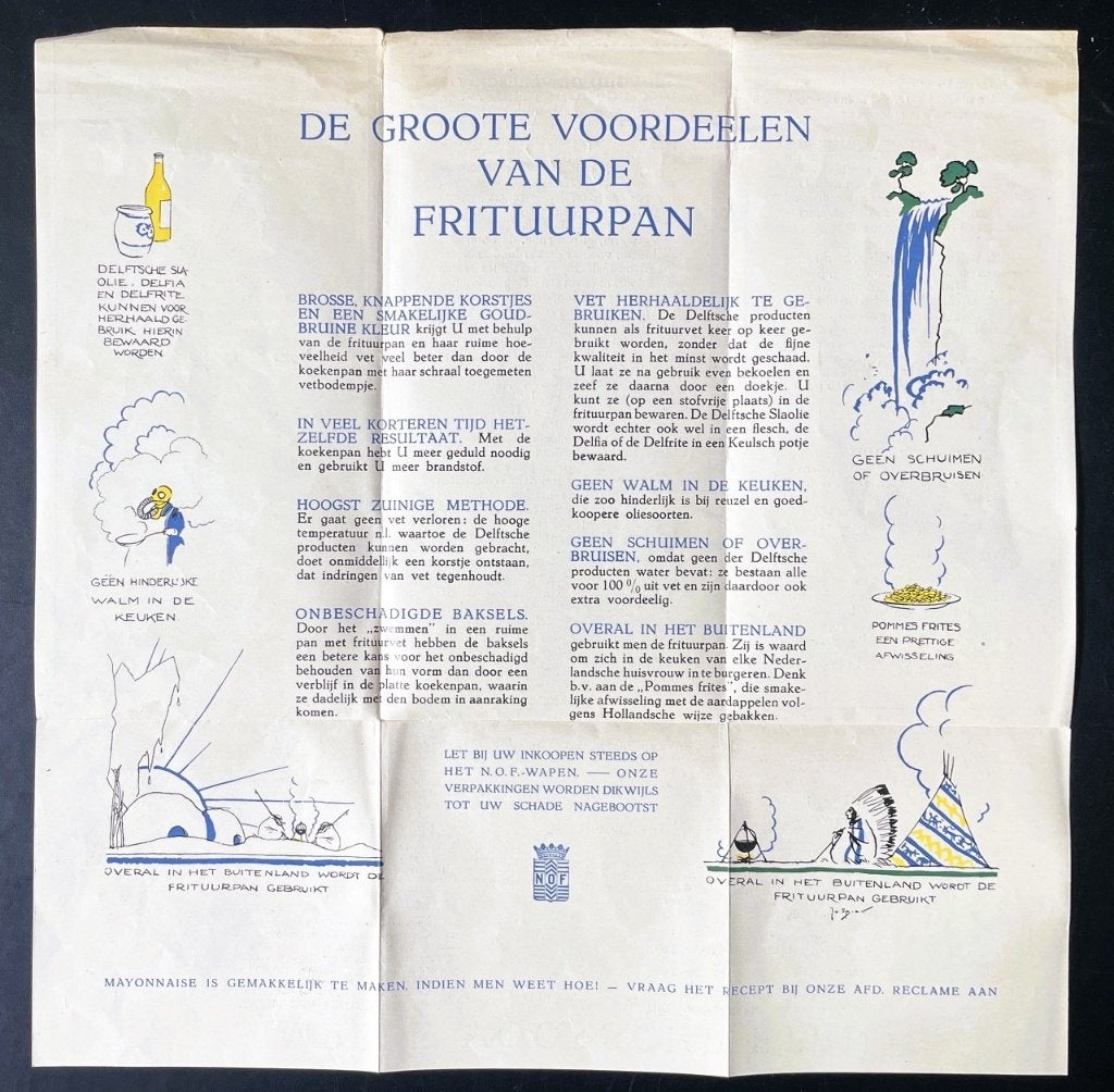 CALVÉ - folder: De Frituurpan - circa 1930, Ophalen of Verzenden, Gebruikt, Overige typen