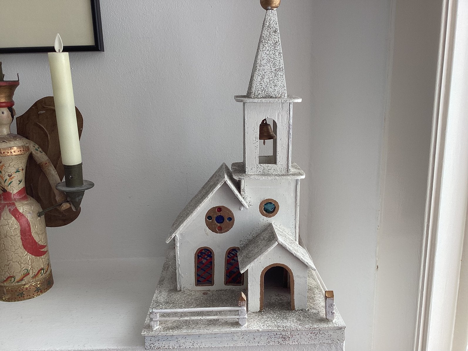 Kerkje kerst hout, Ophalen of Verzenden