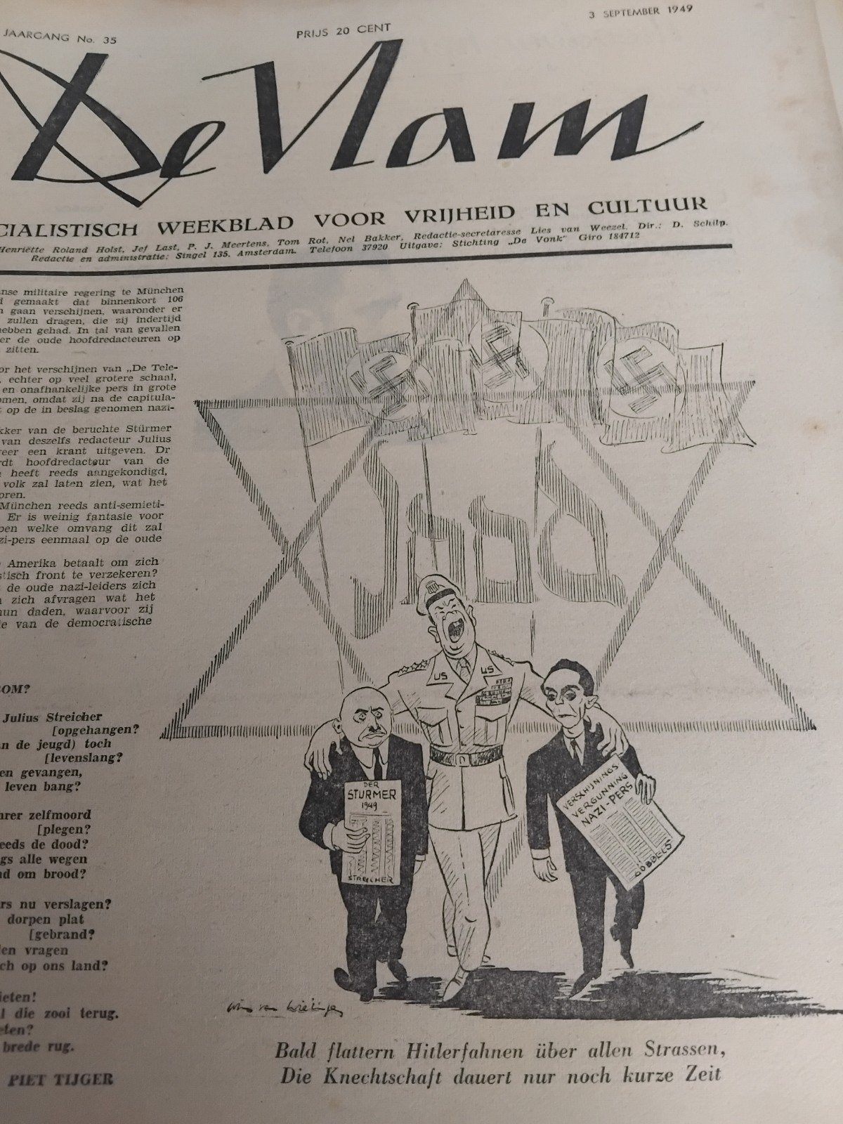 Tijdschrift,,de Vlam,, tekn. W v Wieringen, Ophalen of Verzenden, 1940 tot 1960, Tijdschrift