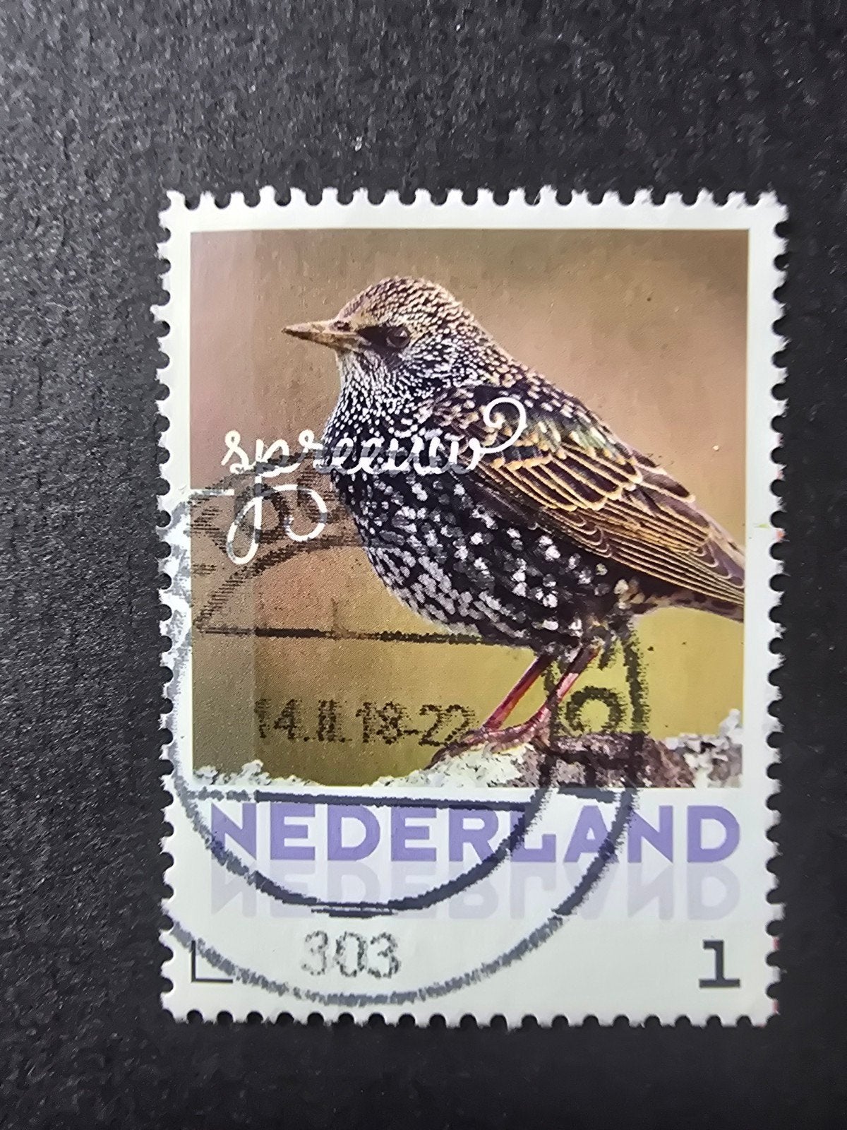 Persoonlijke Postzegel Nederland - Spreeuw, Ophalen of Verzenden, Na 1940, Gestempeld