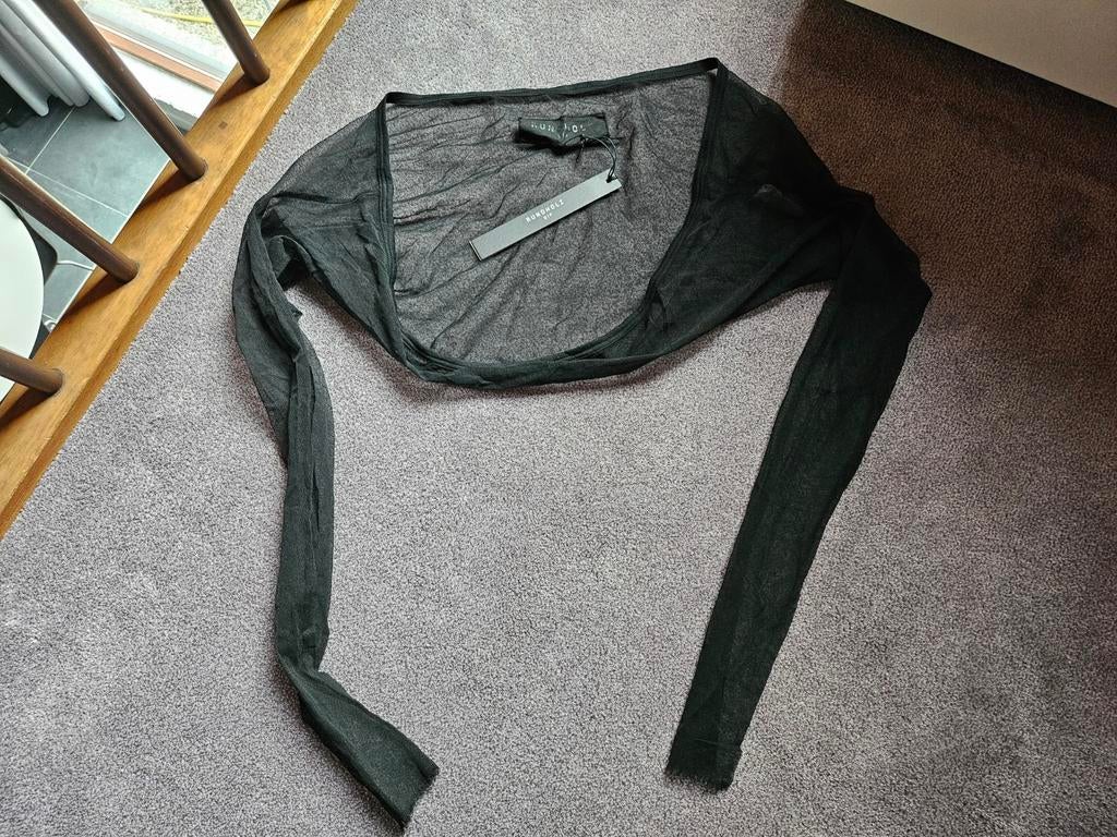 Zwarte bolero mesh katoenRundholz DIP, mt M., Verzenden, Nieuw, Zwart, Lange mouw