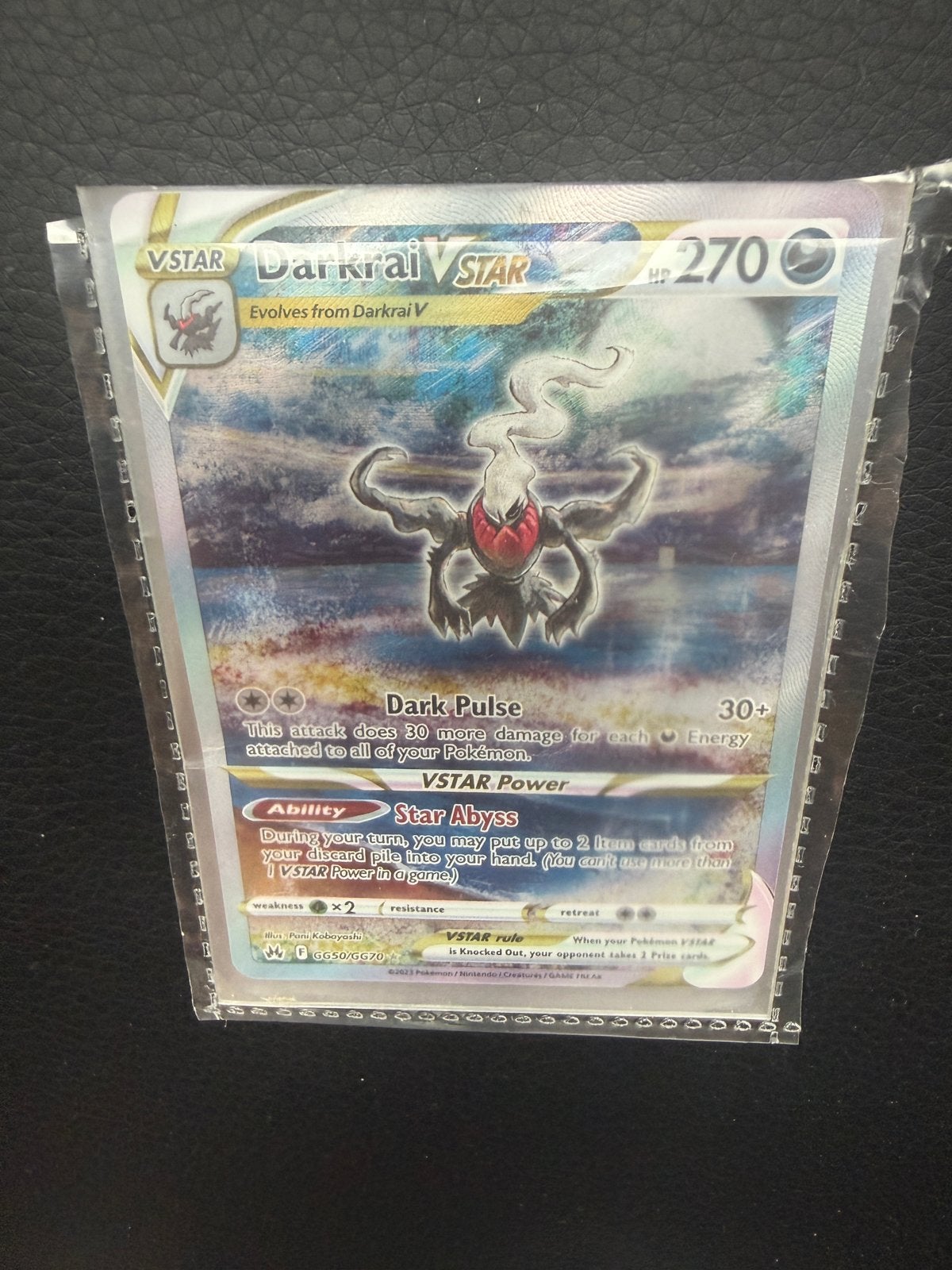 Darkrai VSTAR Pokémon kaart (GG50/GG70) - Zo goed als nieuw, Ophalen of Verzenden, Zo goed als nieuw, Losse kaart, Foil