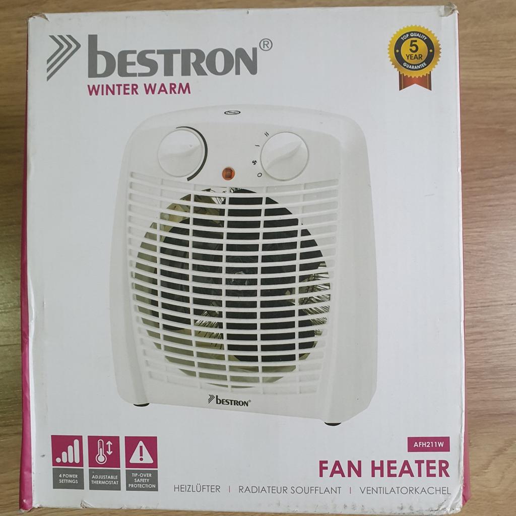 Bestron Ventilator Kachel AFH211W - Nieuw in doos, 30 tot 80 cm, Minder dan 60 cm, Ophalen of Verzenden, Kachel