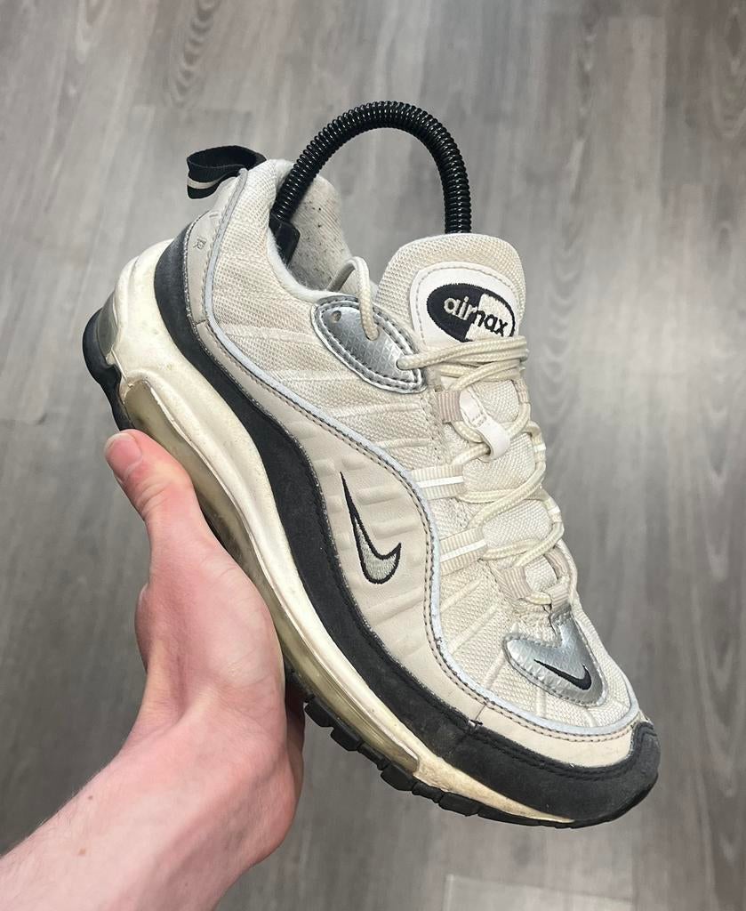 Nike Air Max 97 white metallic silver sneakers - Maat 37.5, Wit, Ophalen of Verzenden, Sneakers of Gympen, Zo goed als nieuw