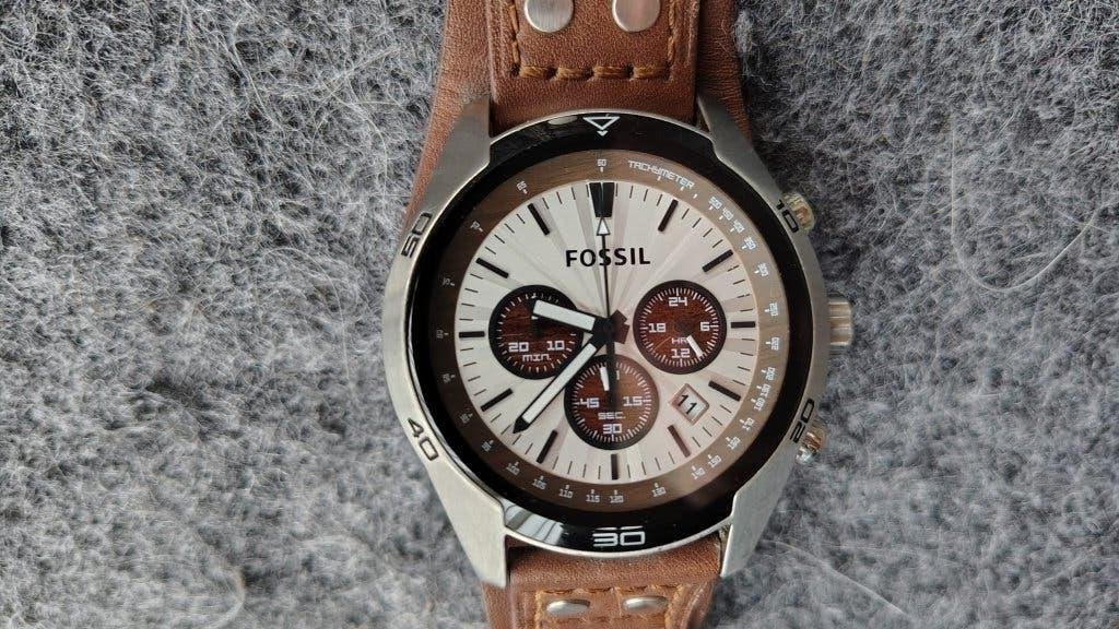 Stoere Fossil horloge, Ophalen of Verzenden, Zo goed als nieuw, Leer, Overige merken