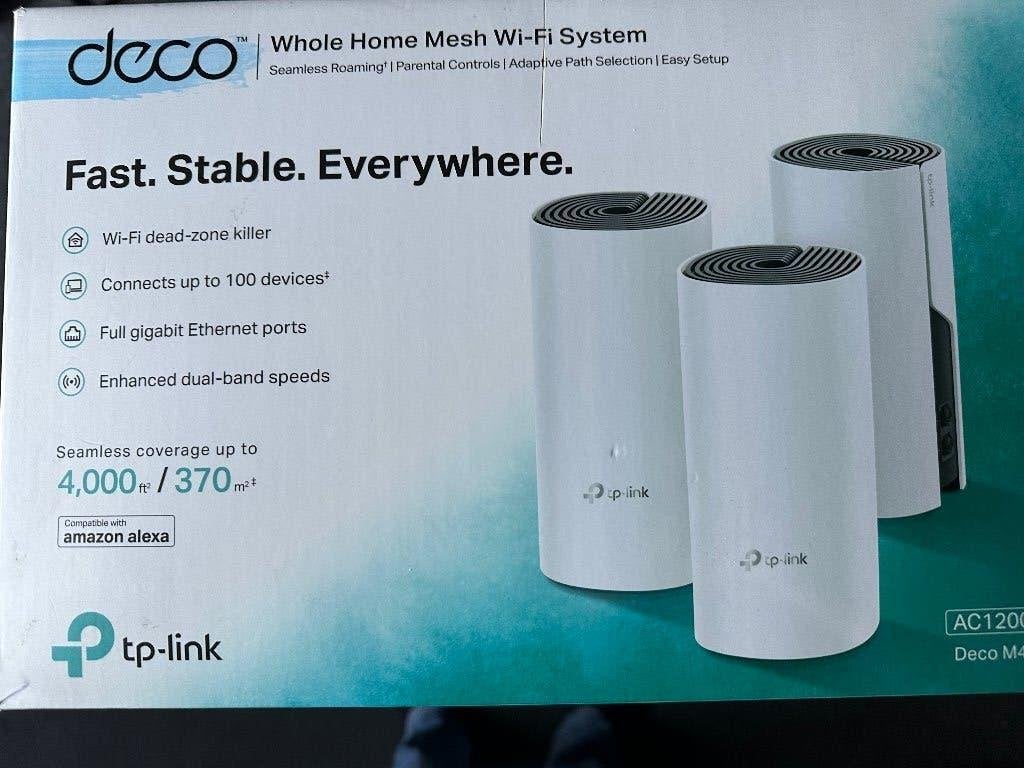 Te koop aangeboden: een TP-Link Deco AC1200 M4 Wi-Fi units, Ophalen of Verzenden, Zo goed als nieuw, Tp link, wifi 6, deco, x75, x60, x50, x20