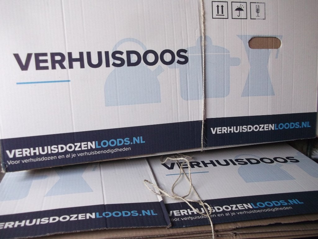 verhuisdozen 1X gebruikt (ca 20 stuks), Doe-het-zelf en Verbouw, Kratten en Dozen, Ophalen, Opvouwbaar, Minder dan 35 cm, Minder dan 50 cm
