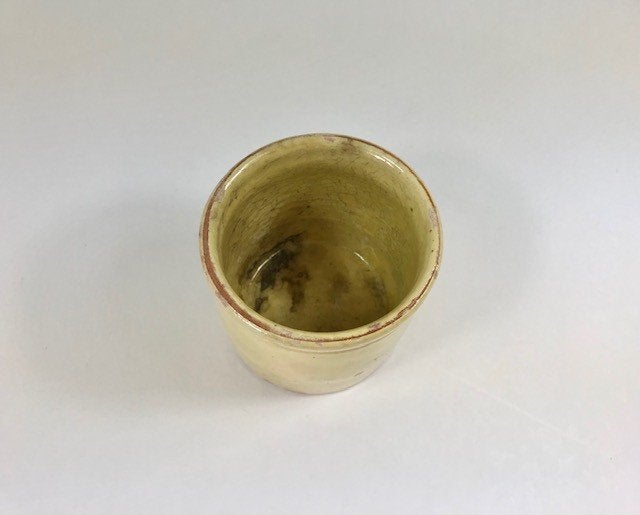 Antieke Franse Novia confit pot rijk geel geglazuurd, Ophalen of Verzenden