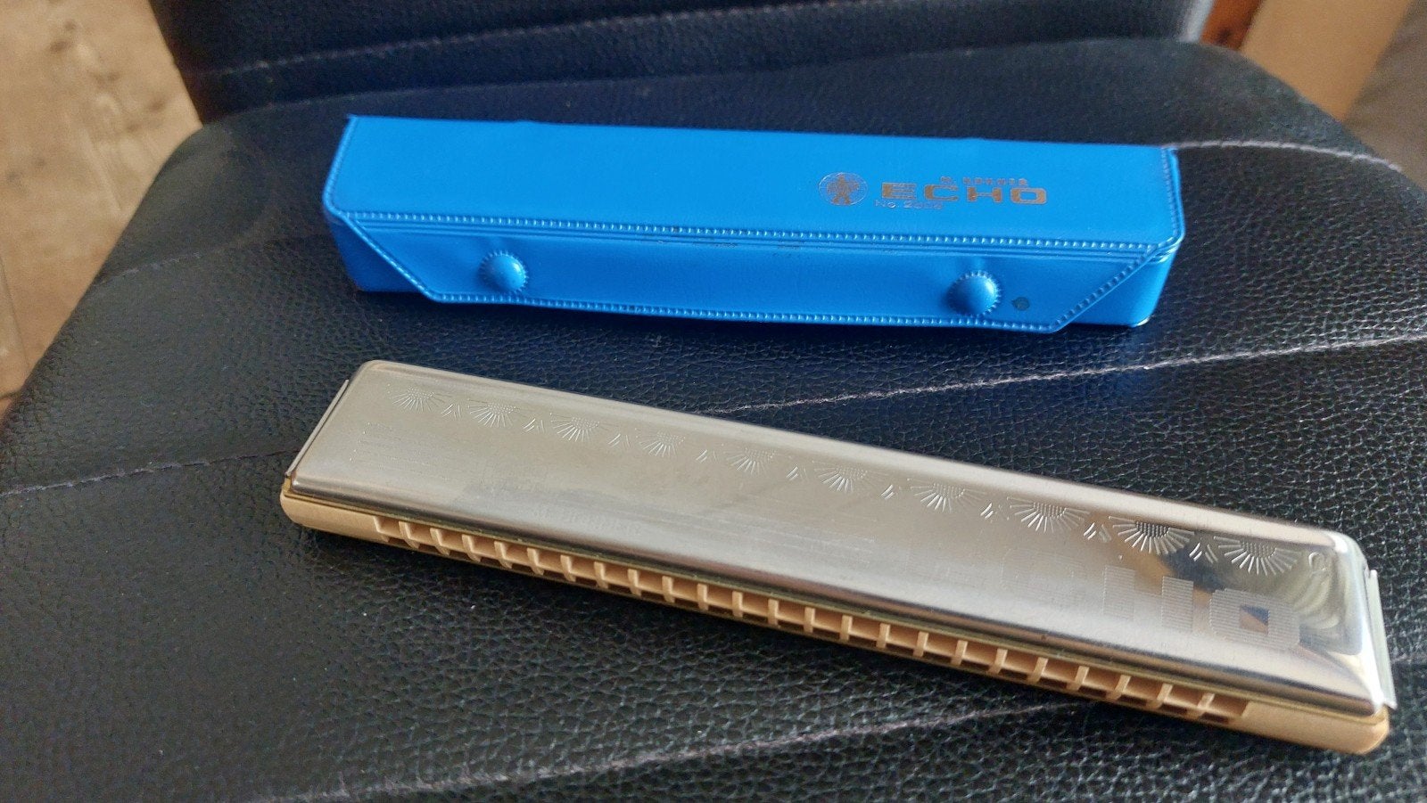Vintage Hohner Echo mondharmonica, Toots Thielemans stijl, Muziek en Instrumenten, Gebruikt, C-mondharmonica, Ophalen of Verzenden