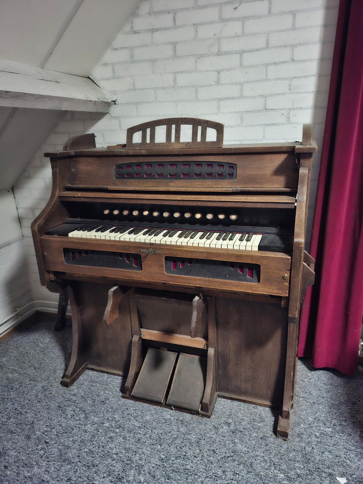 Antiek Harmonium - Klassiek Muziekinstrument, Muziek en Instrumenten, Orgels, Ophalen, Gebruikt, 1 klavier, Harmonium