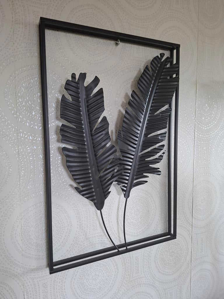 Metalen raam met bladeren 58x38cm, Ophalen of Verzenden, Zo goed als nieuw