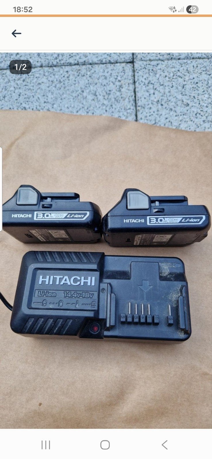 Hitachi 18 v lion accus lader, Ophalen of Verzenden, Zo goed als nieuw