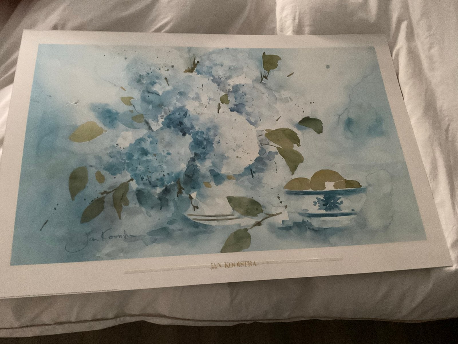 Aquarel Jan Kooistra - Bloemen en Stilleven, Ophalen, Aquarel, Papier/karton, Gesigneerd