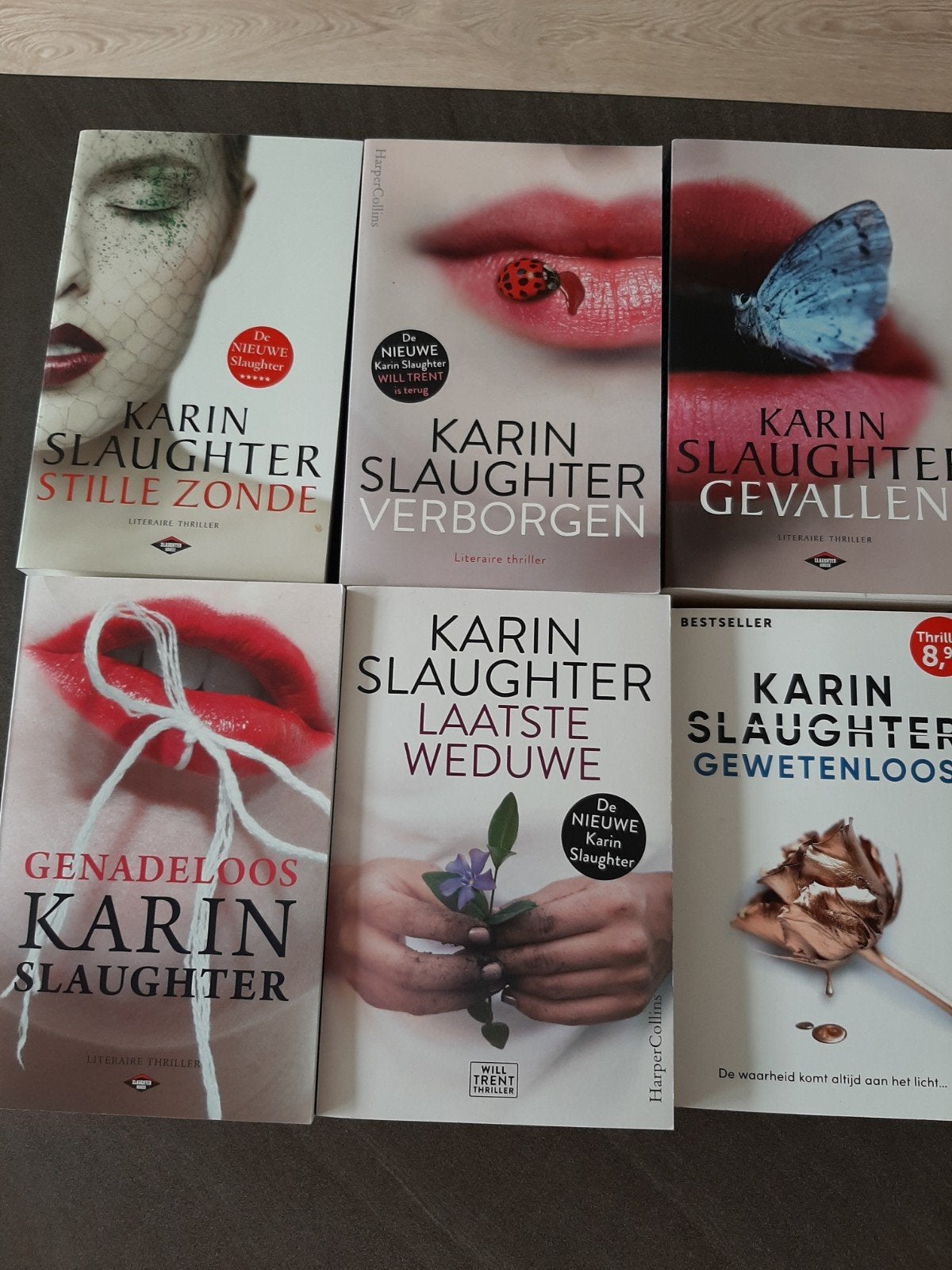 6x Karin Slaughter Thrillers - Spanning en Misdaad, Ophalen of Verzenden