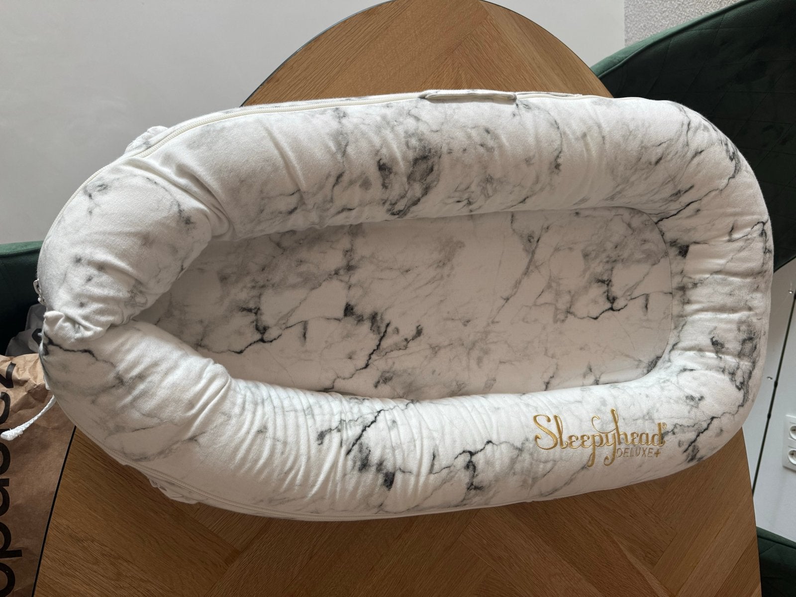 Sleepyhead Deluxe+ babynestje - Marmerprint, Kinderen en Baby's, Babywiegjes en Ledikanten, Ophalen, Zo goed als nieuw, Overige typen