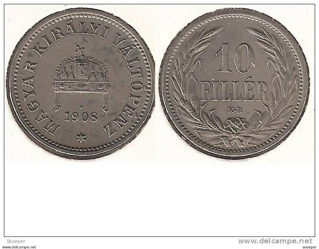 *hungary 10 filler 1908 km 482 unc !, Verzenden, Hongarije, Losse munt