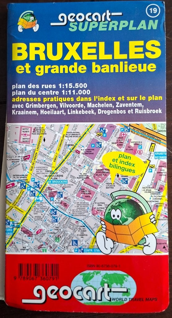 Geocart 19 - Brussel en omgeving, 2000 tot heden, Ophalen of Verzenden, Nederland, Landkaart