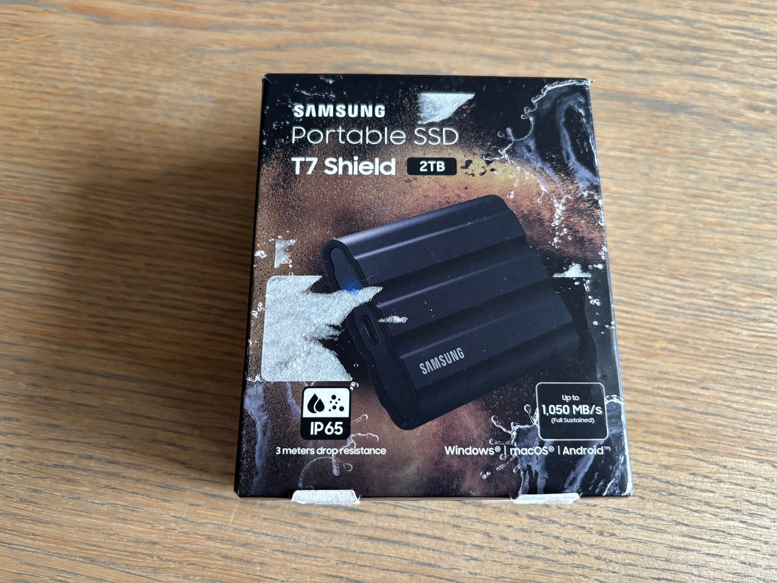 Samsung Portable SSD  Shield T7 (2TB), Computers en Software, Ophalen, SSD, Zo goed als nieuw, Laptop