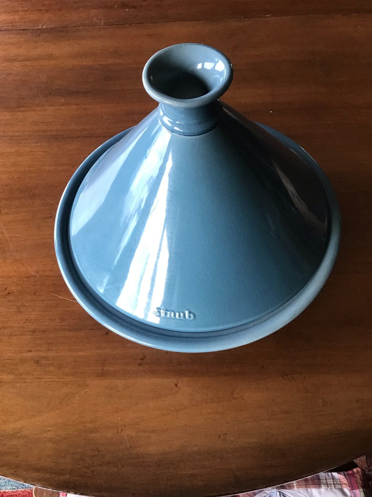 Staub Tajine - Blauw - Zo goed als nieuw, Huis en Inrichting, Keuken | Keukenbenodigdheden, Zo goed als nieuw, Overige typen, Steen/keramiek