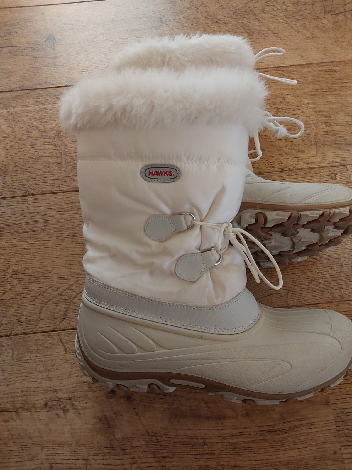 Witte Hawks Snowboots / Sneeuwlaarzen met Bontkraag, Maat 41, Kleding | Dames, Ophalen, Zo goed als nieuw, Maat 38/40 (M), Overige typen