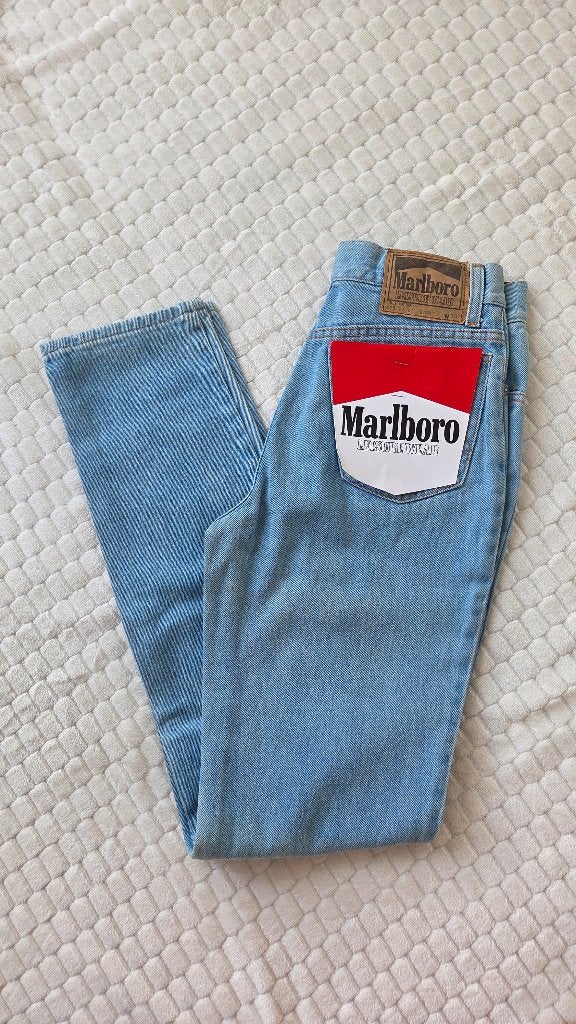 Vintage Marlboro Leisure Wear jeans 80s DEADSTOCK W27 Spain, Marlboro, Nieuw, Maat 36 (S), Lang