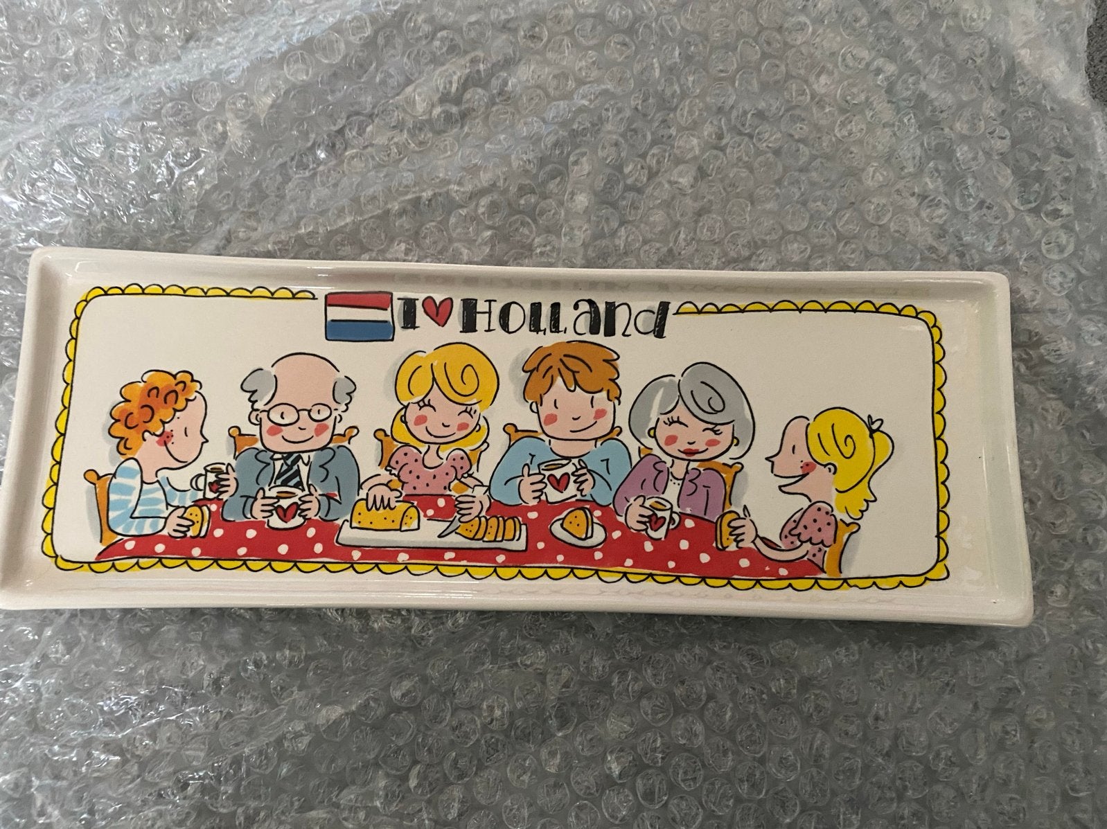 Blond Amsterdam I Love Holland cakeschaal -, Porselein of Keramiek, Schaal, Nieuw, Ophalen of Verzenden