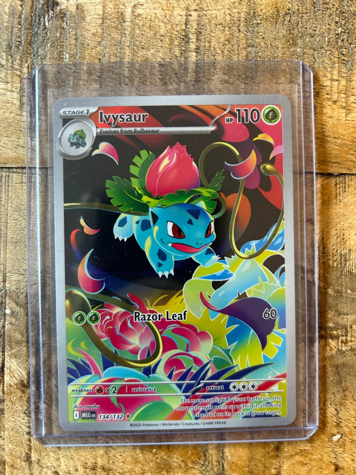 Pokémon Kaart Ivysaur 134/132 MEGEN - Zo goed als nieuw, Ophalen of Verzenden, Zo goed als nieuw, Losse kaart