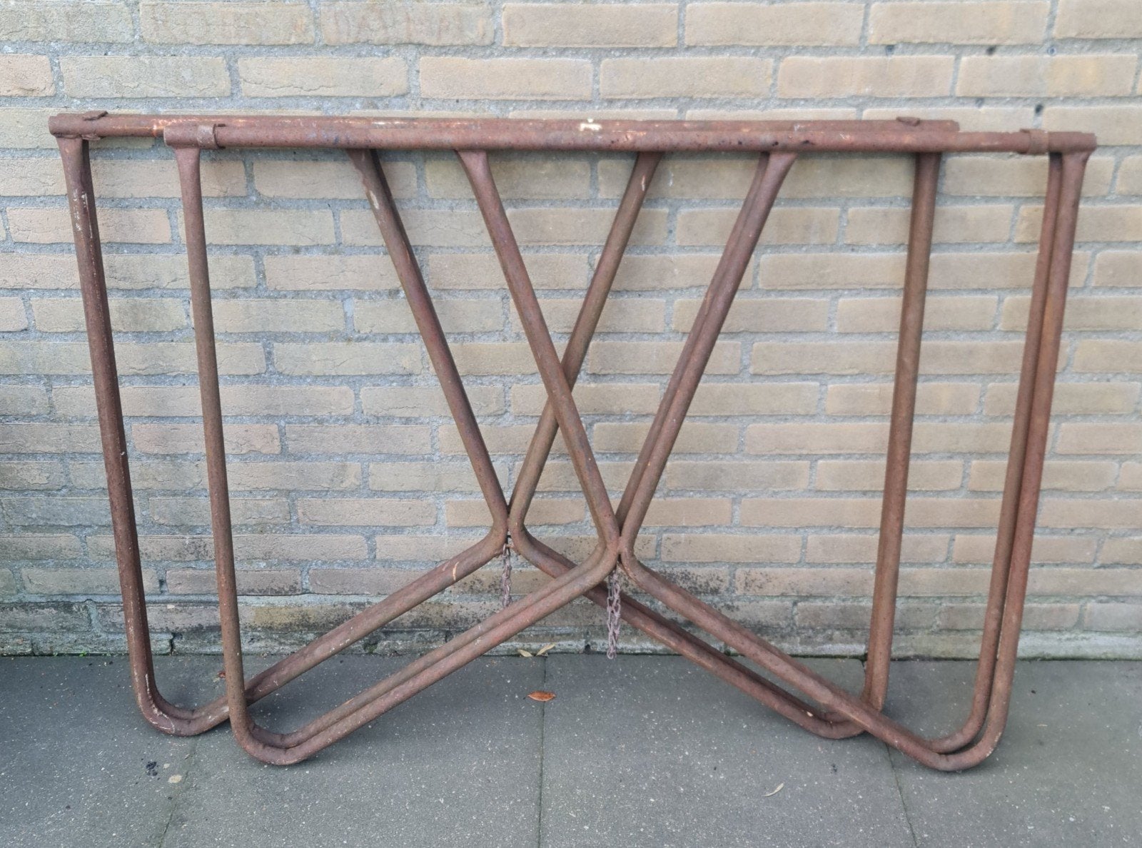 2 stalen klapschragen 110x89 cm, Ophalen, Gebruikt, Overige typen, Minder dan 2 meter