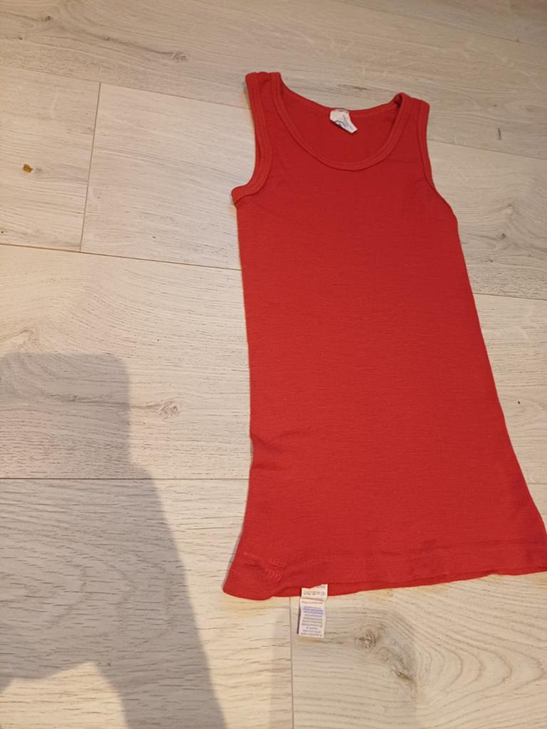 Cosilana rood hemdje wol/zijde maat 140, Kinderen en Baby's, Kinderkleding | Maat 140, Nacht- of Onderkleding, Gebruikt, Jongen of Meisje