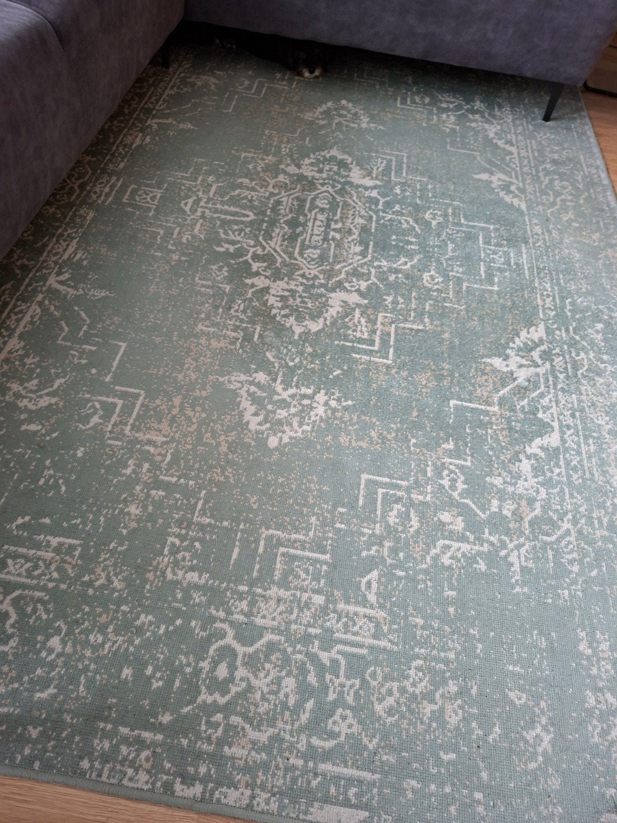 vloerkleed groen/beige, Huis en Inrichting, Stoffering | Tapijten en Kleden, Ophalen, Groen, Rechthoekig, 200 cm of meer