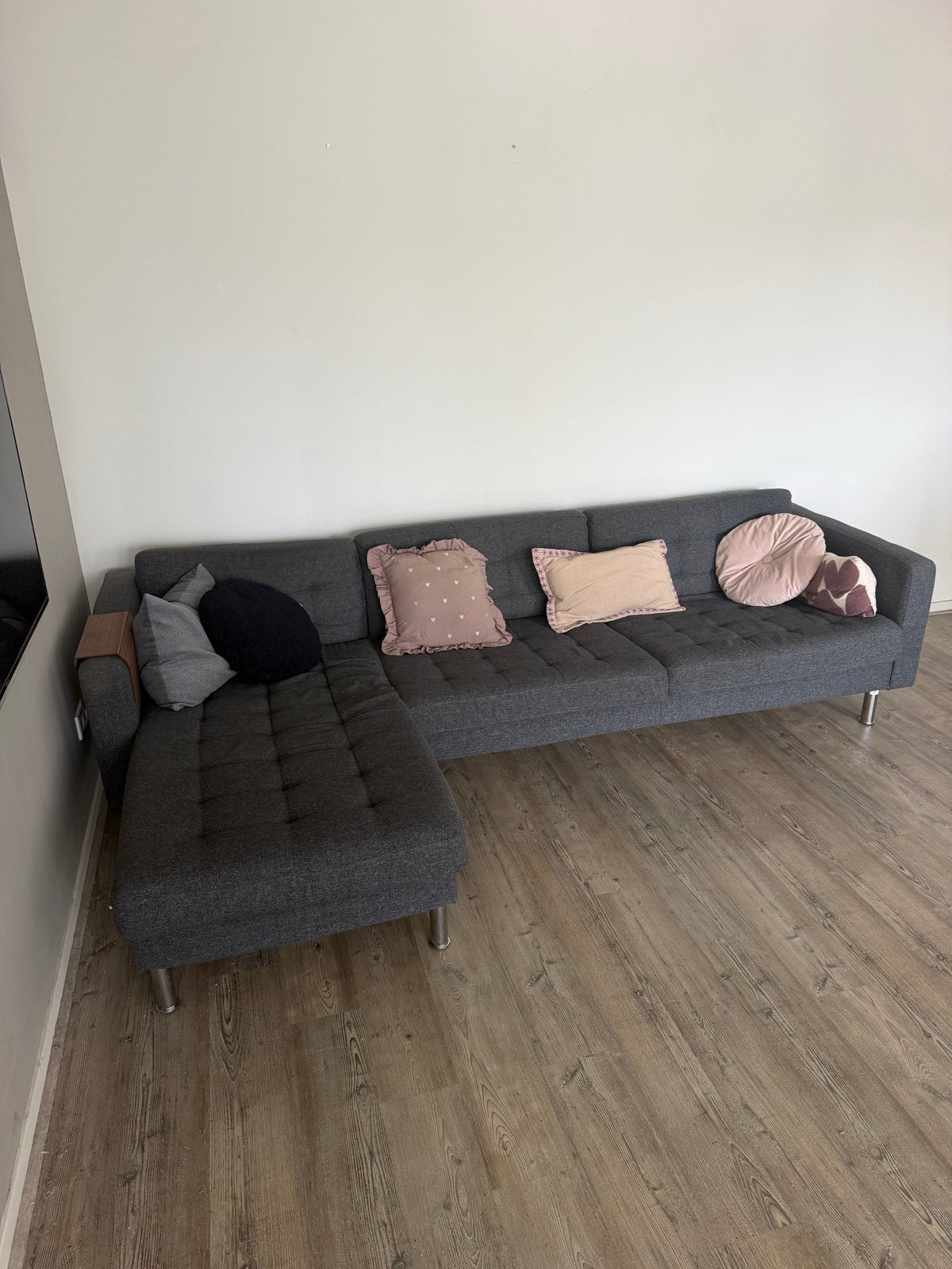IKEA LANDSKRONA 3-zitsbank met chaise longue, Huis en Inrichting, Ophalen of Verzenden, Gebruikt, Stof