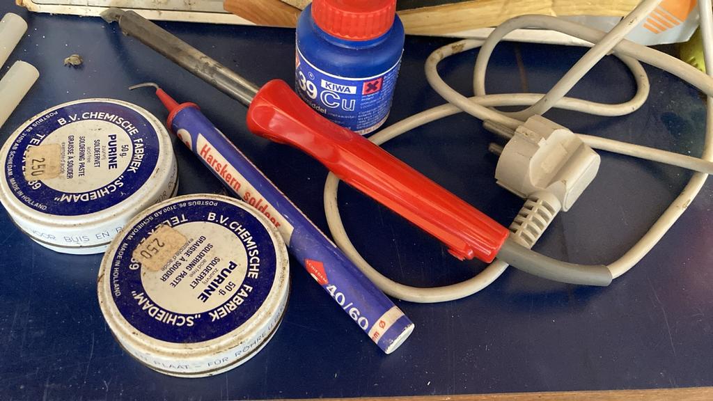 Soldeerset met Soldeerbout, Soldeervet en Soldeer, Ophalen of Verzenden, Gebruikt