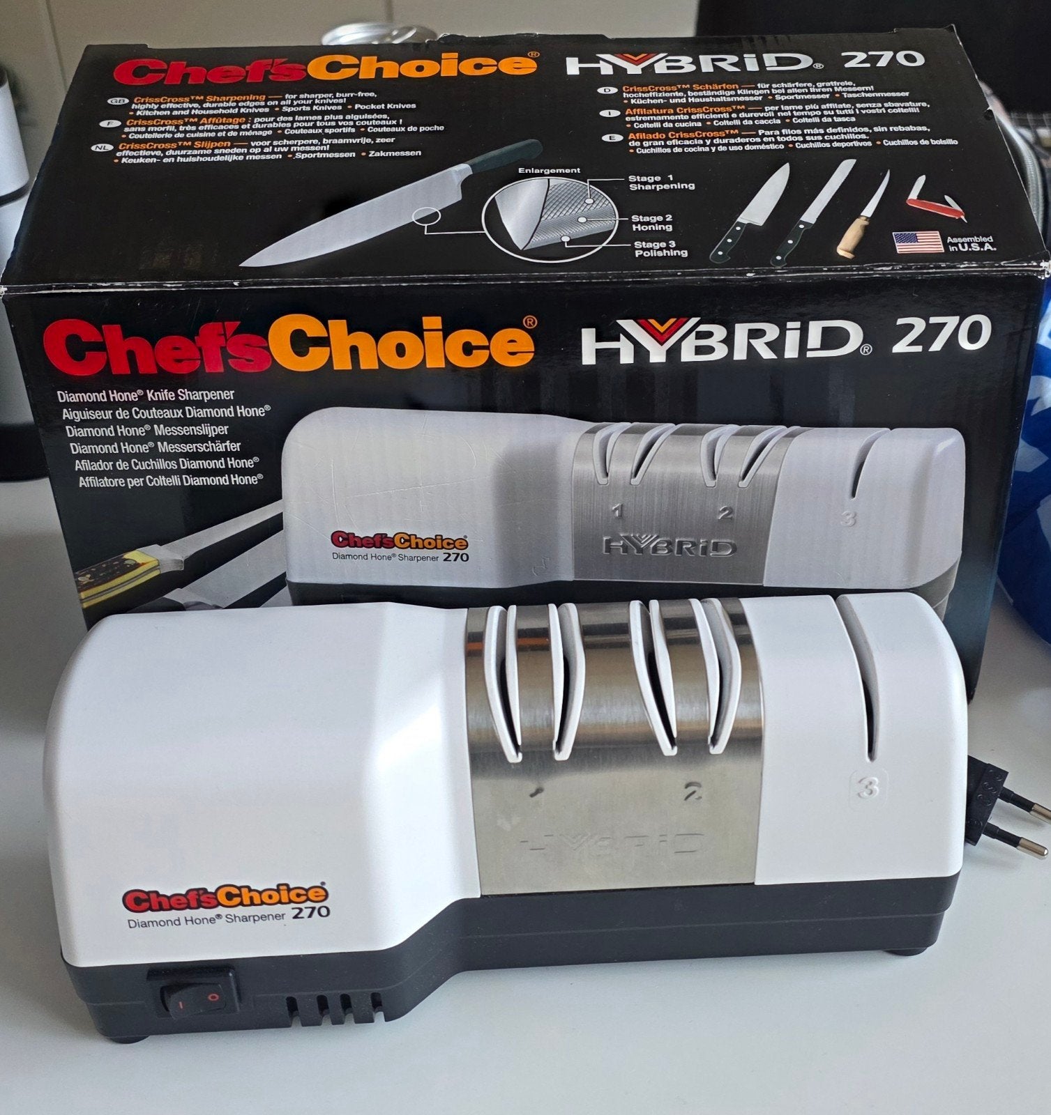 Chef's Choice Hybrid 270 Messenslijper - Zo goed als nieuw, Overige typen, Kunststof, Ophalen of Verzenden, Zo goed als nieuw