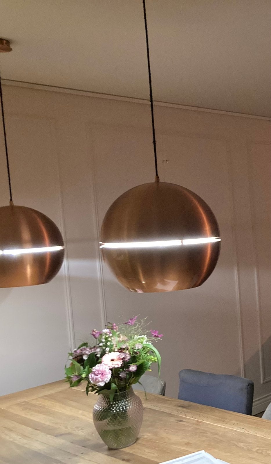 Zuiver hanglampen koper - brons, Ophalen of Verzenden, Gebruikt, Metaal, 50 tot 75 cm