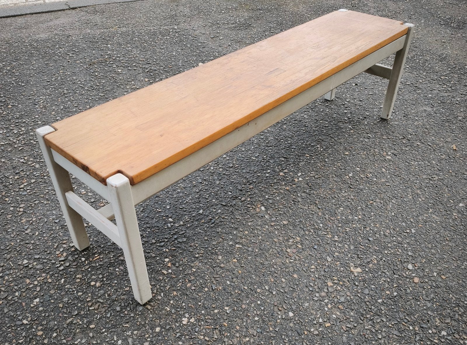 Tapiovaara Laukaan Puu vintage jaren 60 bank, Huis en Inrichting, Ophalen, Gebruikt, Hout