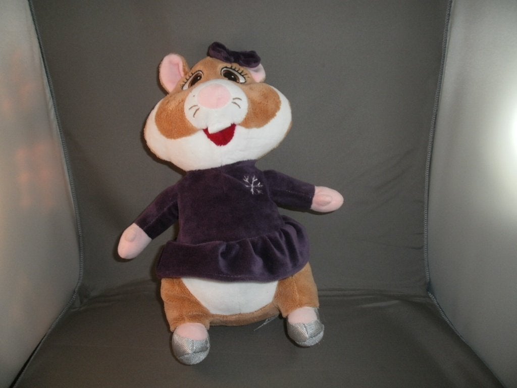 AH hamster met paars jukje en paars strikje op hoofd 30 cm, Paars, Albert Heijn, Hamster, Ophalen of Verzenden
