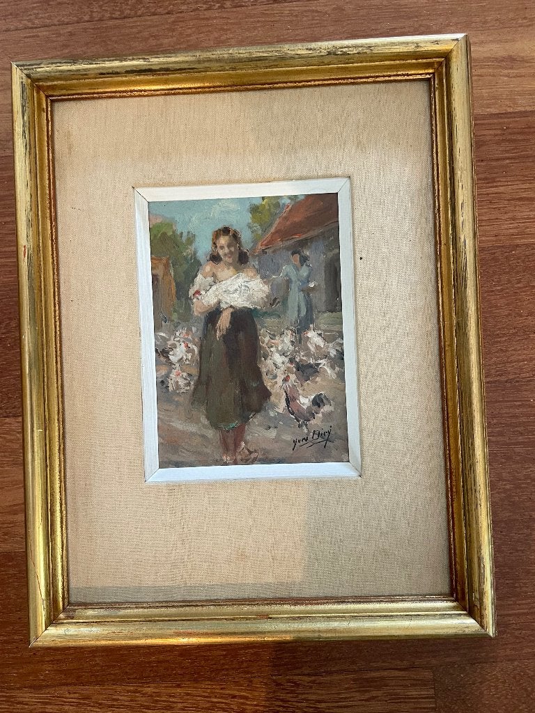 yves Diey,  Frans post-impressionist, Antiek en Kunst, Ophalen of Verzenden, Gesigneerd, Olieverf, Stads- / dorpsgezicht