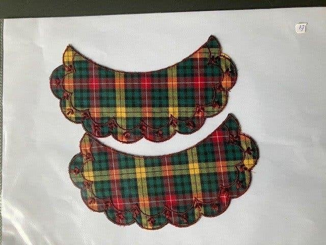 Vintage katoenen kraagje met schotse ruit motief € 4,50, Ophalen of Verzenden