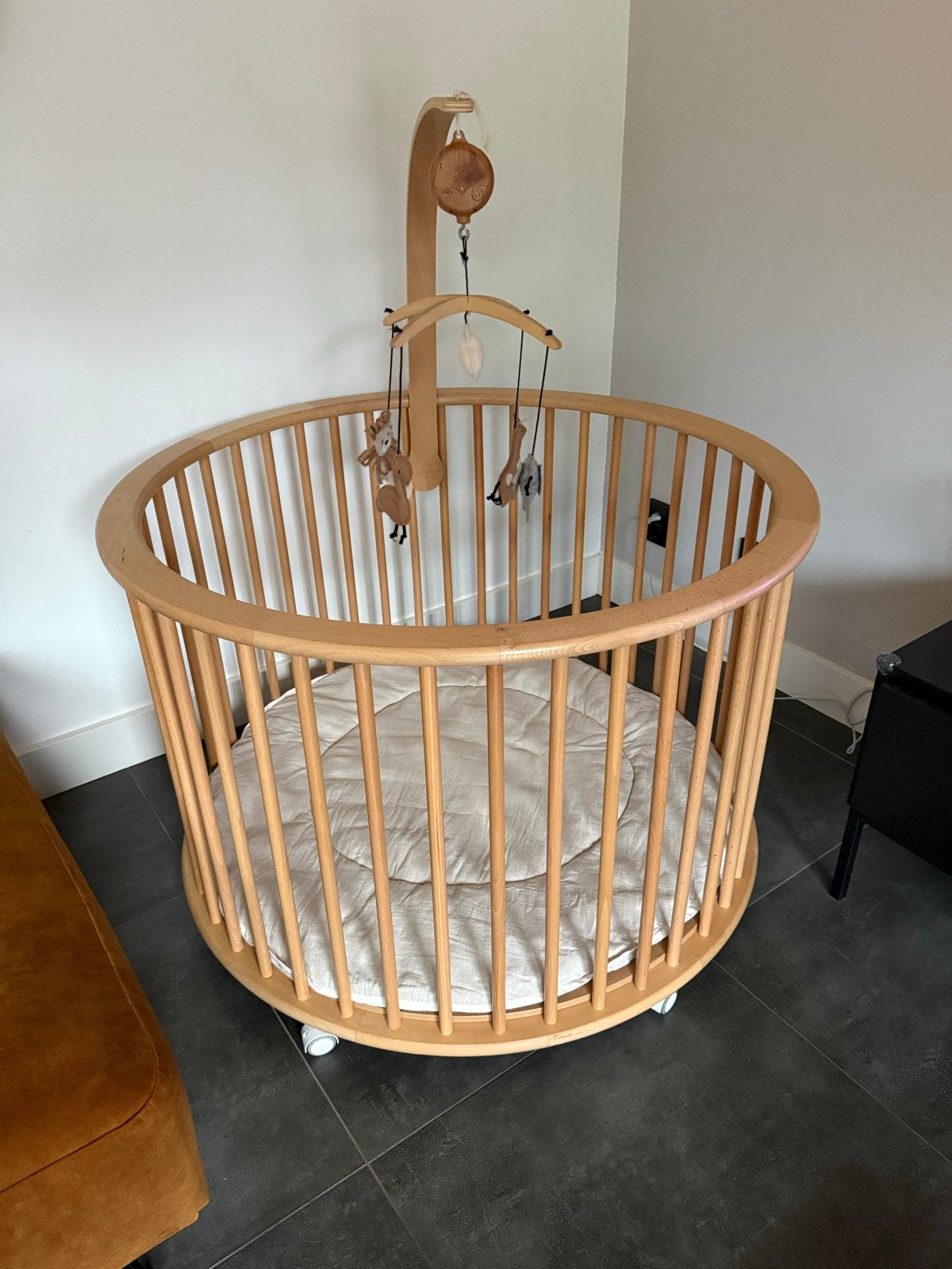 Bopita ronde box met complete accessoires set, Kinderen en Baby's, Boxen, Ophalen, Zo goed als nieuw, Rond, Boxkleed