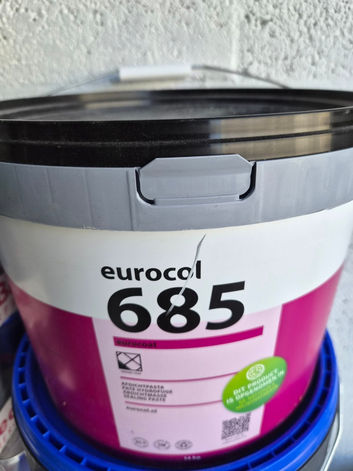 €50,- Eurocol 685 Eurocoat Afdichtpasta - 14 kg, Doe-het-zelf en Verbouw, Ophalen, Overige materialen, Overige typen, Nieuw