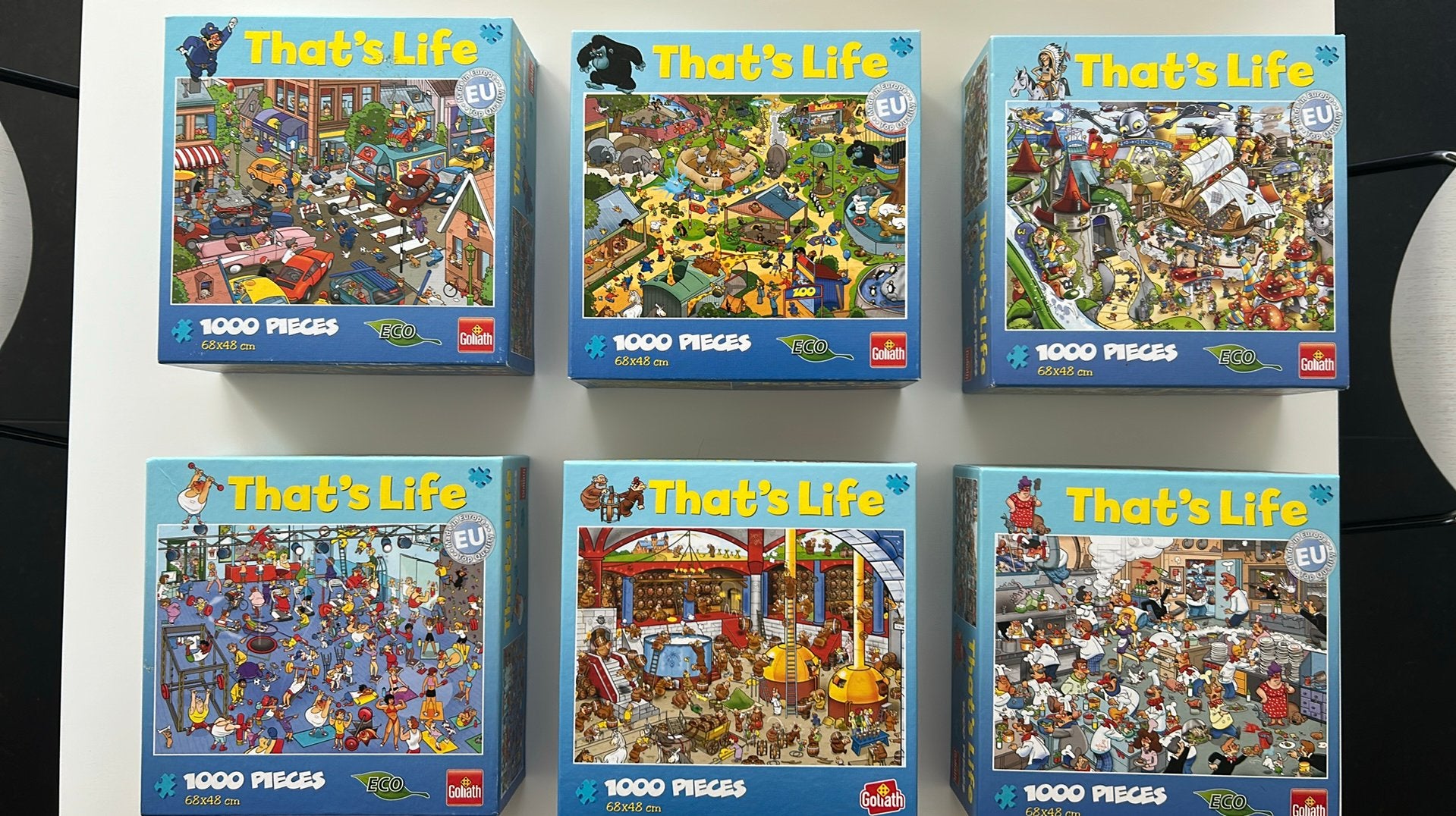 Thats’s Life puzzels Goliath, Ophalen of Verzenden, 500 t/m 1500 stukjes, Zo goed als nieuw