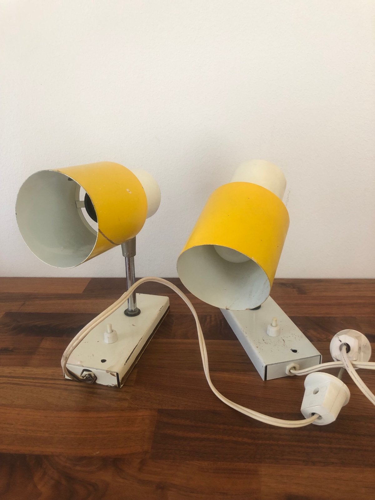 Hala Busquet Vintage Gele Wandlampen Set - Jaren '70 Design, Ophalen of Verzenden, Gebruikt