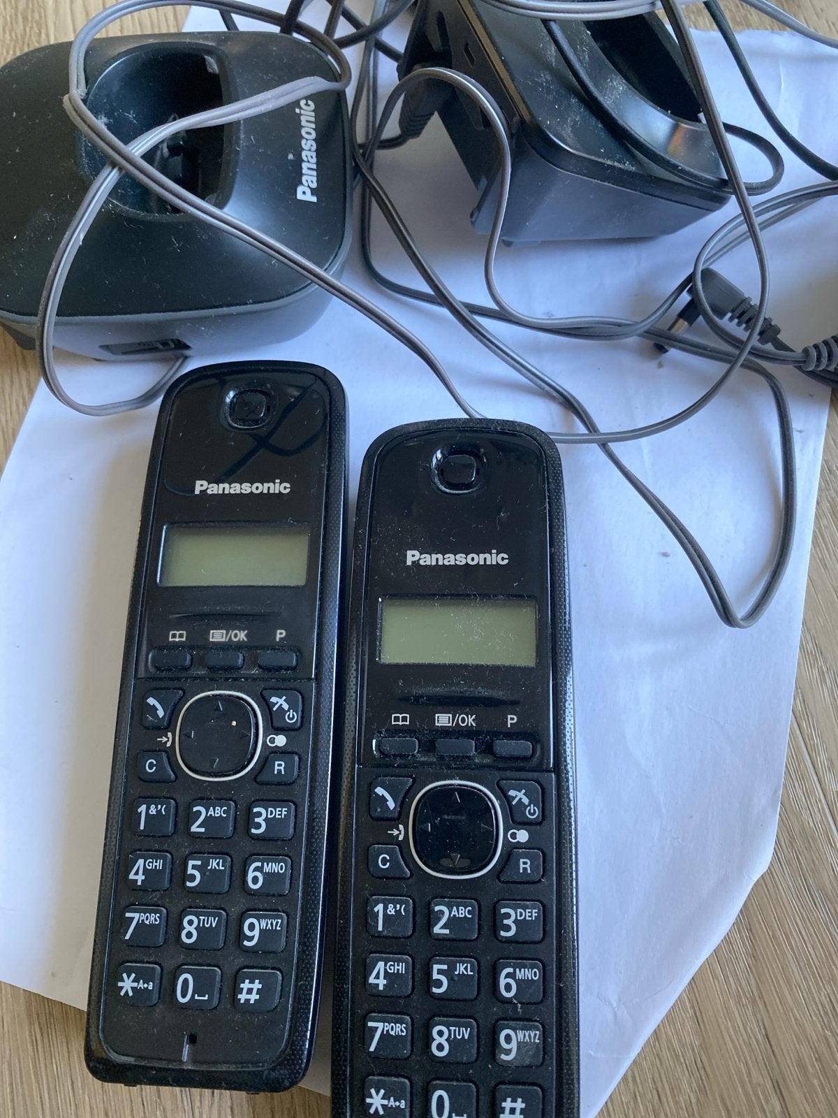 Panasonic draadloze telefoons met opladers (2 stuks), Telecommunicatie, Ophalen of Verzenden, Gebruikt, 2 handsets