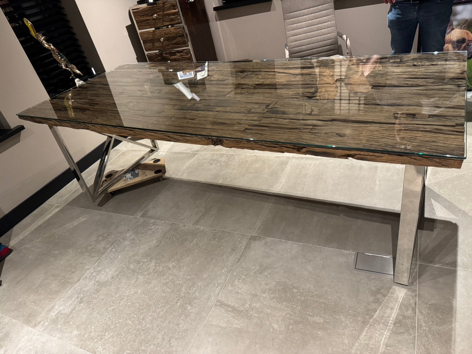 Richmond eetkamer tafel 240cm x 100cm, Ophalen, 200 cm of meer, 50 tot 100 cm, Zo goed als nieuw