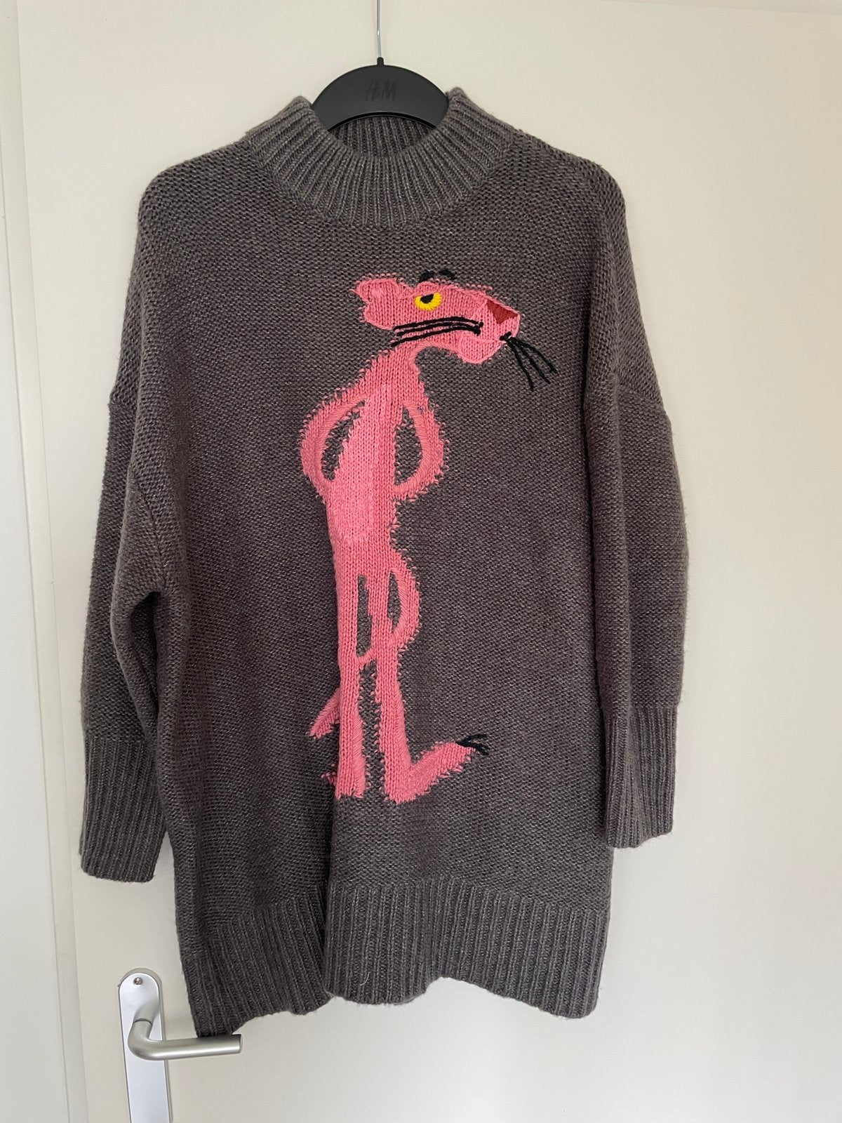 Grijze wollen trui met pink panther van zara maat s, Kleding | Dames, Ophalen of Verzenden, Zo goed als nieuw, Maat 36 (S), Grijs