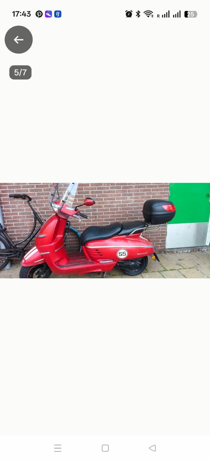 Peugeot Django Rood, Ophalen, Overige modellen, Maximaal 45 km/u, Benzine