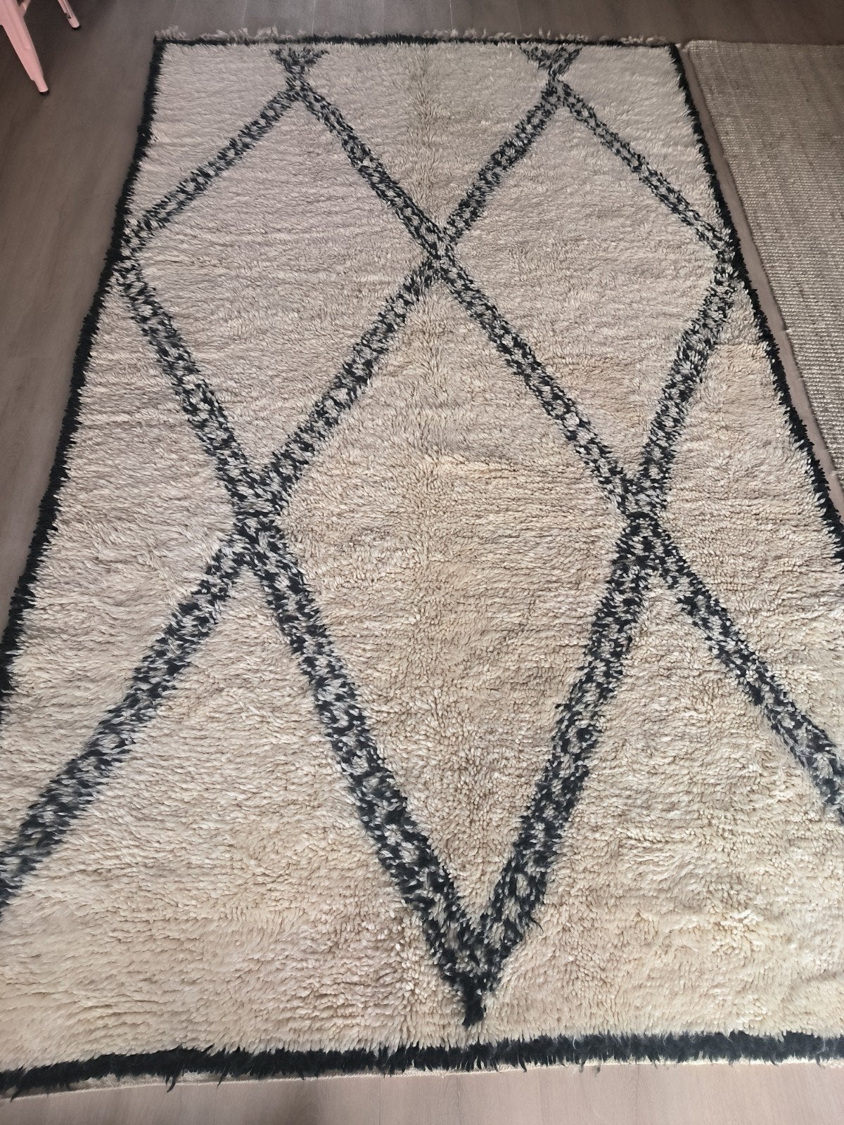 Beni Ourain / Marokkaanse Berber/ Azilal / Boujaad, Ophalen of Verzenden, Wit, Rechthoekig, 200 cm of meer