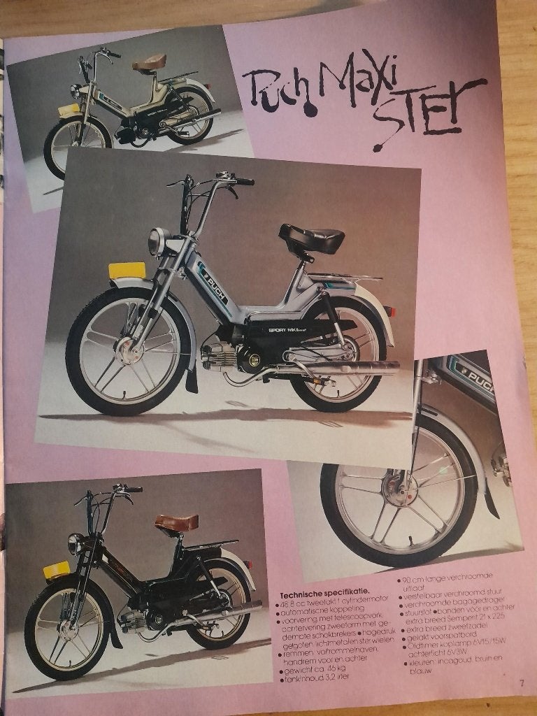 Puch Maxi Sport MKII documentatie, Ophalen, Gebruikt, Overige typen