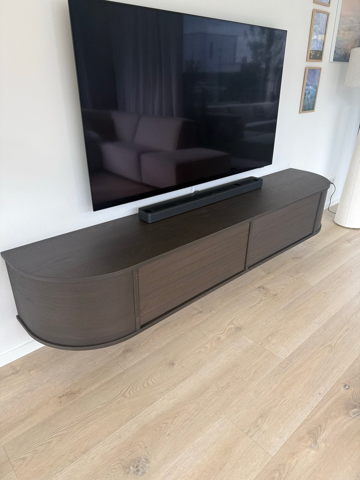 Tv Meubel Delfina - Zwevend Design, 150 tot 200 cm, Ophalen of Verzenden, Zo goed als nieuw, Minder dan 100 cm
