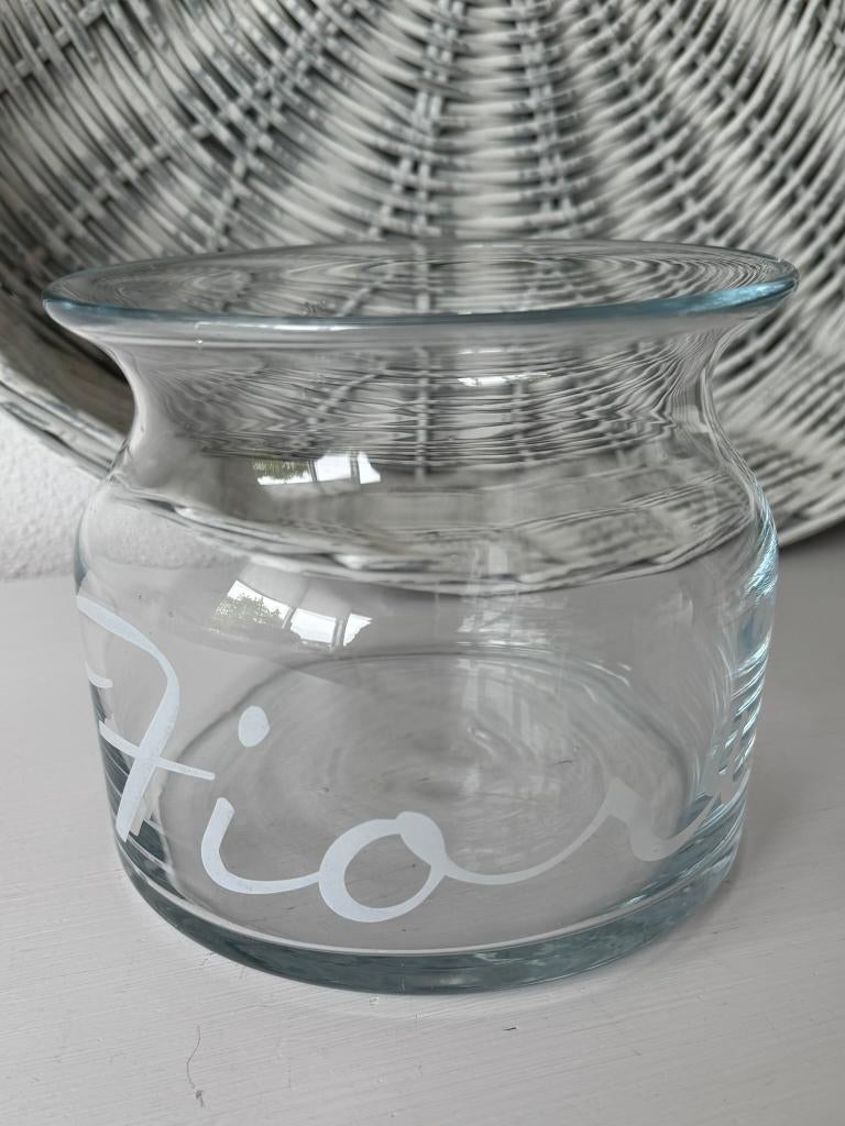 ZGAN > Riviera Maison Fiori Vaas, Overige kleuren, Verzenden, Minder dan 50 cm, Glas